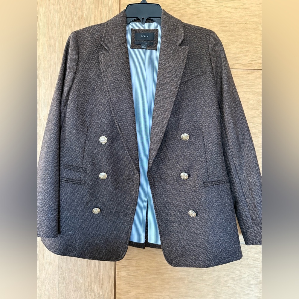 J. Crew Dark Brown Button Blazer